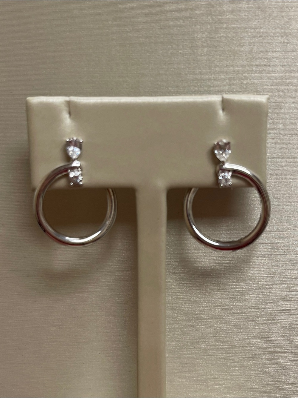 NWOT Monica Rich Kosann Sterling Silver and White Sapphire Earrings